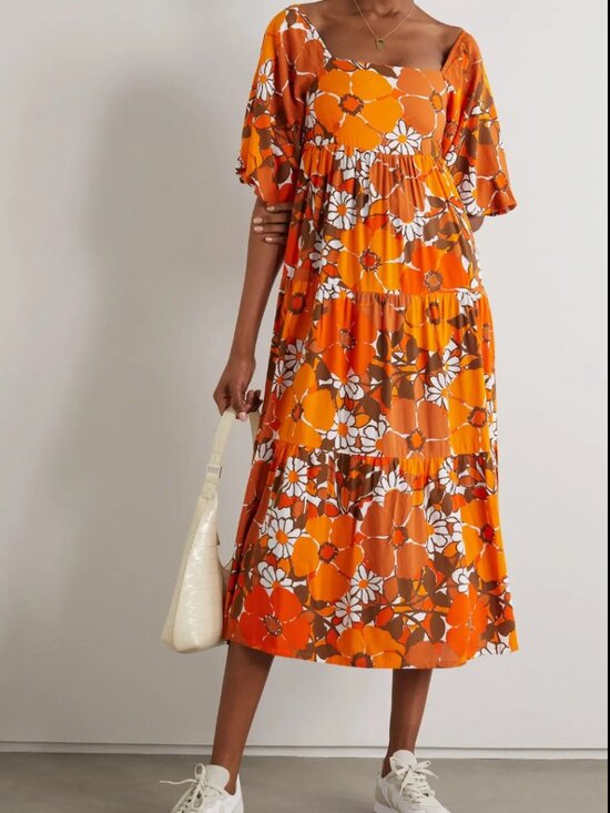 Faithfull the Brand Dresses & Skirts - NWT FAITHFULL THE BRAND Tiered Cotton-Poplin Midi Dress